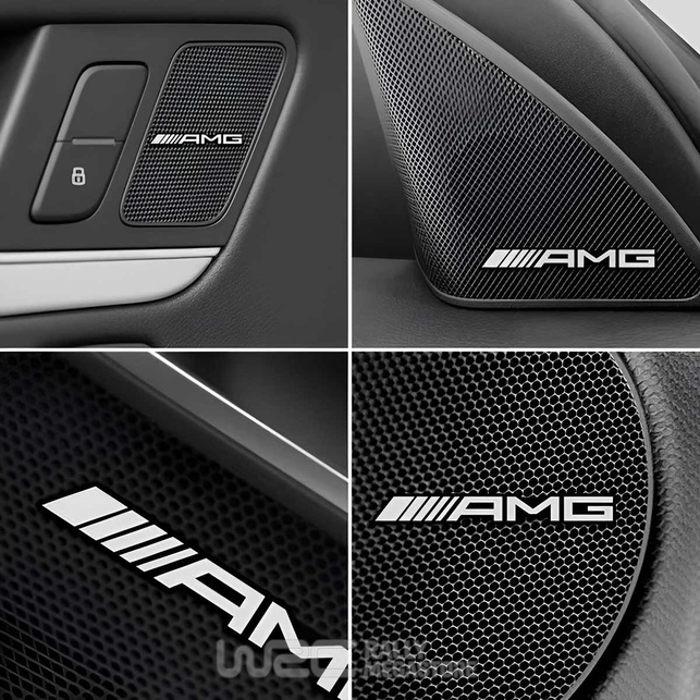 EMBLEME LOGO AUTOCOLLANT AMG GRIS POUR VOLANT MERCEDES